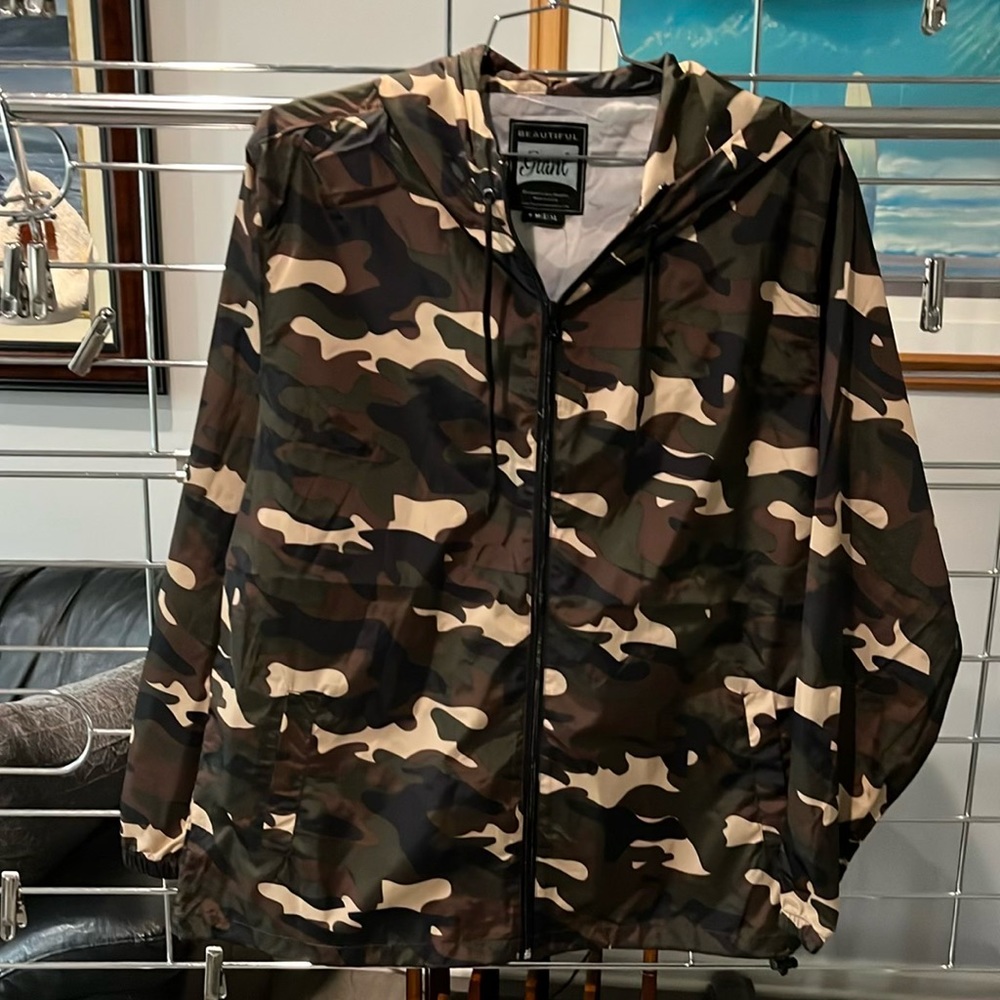 Camouflage Camo Windbreaker- Large L